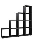 VCM Standregal Napoli Schwarz 10 Fächer Holzstruktur Bild 2