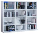 VCM Holzregal Megosa L Weiß Standregal für CDs DVDs Bücher Bild 3