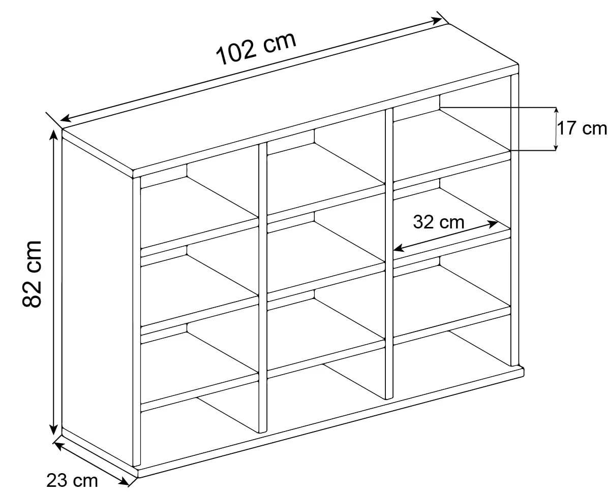 VCM Standregal Megosa L Braun Holz CD DVD Bücherregal - Bild 5