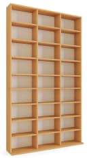 VCM Standregal Megosa XL Braun Holzregal für CDs DVDs Bücher Bild 2