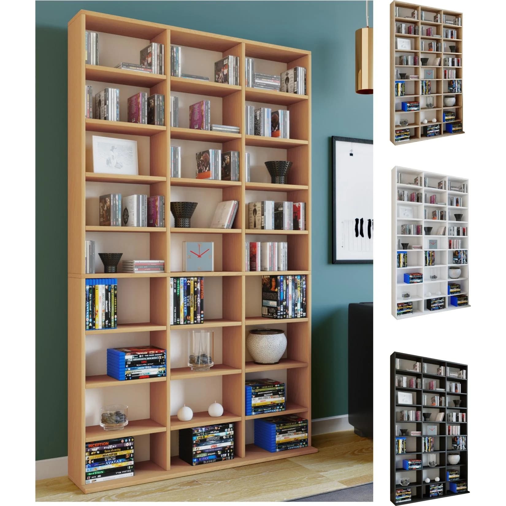 VCM Standregal Megosa XL Braun Holzwerkstoff CD DVD Bücherregal