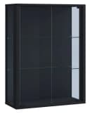 VCM Glasvitrine hängend Schwarz mit ESG-Sicherheitsglas Bild 2