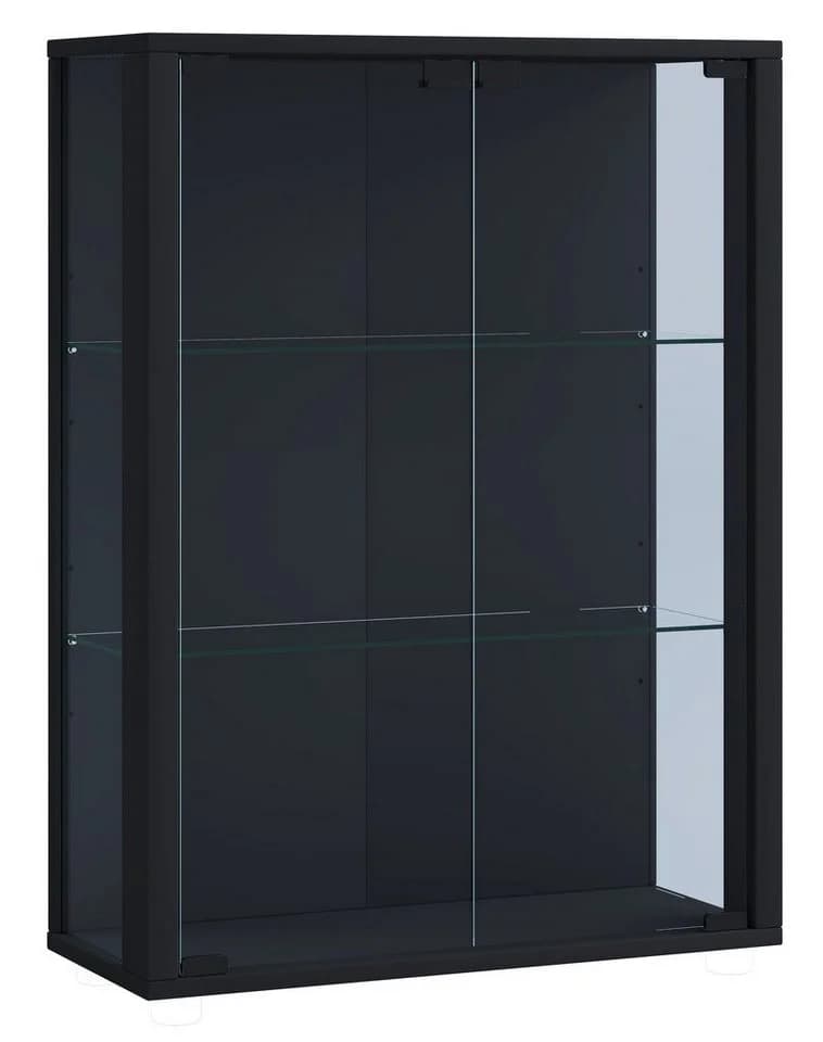VCM Glasvitrine hängend Schwarz mit ESG-Sicherheitsglas - Bild 2