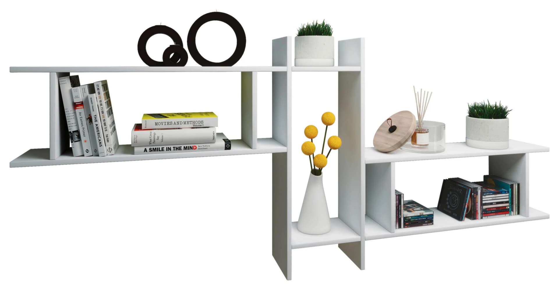 VCM Wandregal Sirola Maxi Weiß Holzoptik Wandboard - Bild 2
