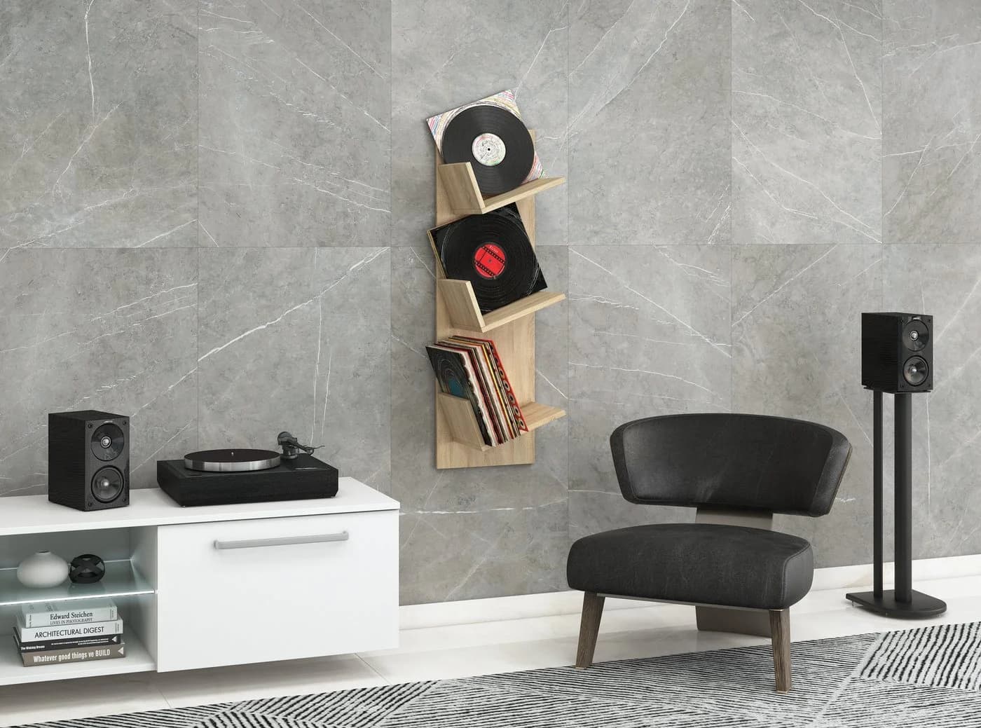 VCM Media-Regal Sulda Wandboard Braun Holzstruktur - Bild 4