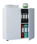VCM Aktenschrank Lona Weiß 2 Fächer mit Drehtüren Bild 3