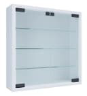 VCM Hängevitrine Weiß mit ESG-Sicherheitsglas 3 Fächer Bild 1