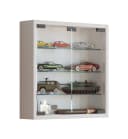 VCM Hängevitrine Weiß mit ESG-Sicherheitsglas 3 Fächer Bild 2