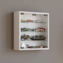 VCM Hängevitrine Weiß mit ESG-Sicherheitsglas 3 Fächer Bild 3