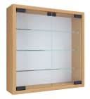 VCM Glasvitrine Mandosa S Wandregal Braun ESG-Sicherheitsglas Bild 1
