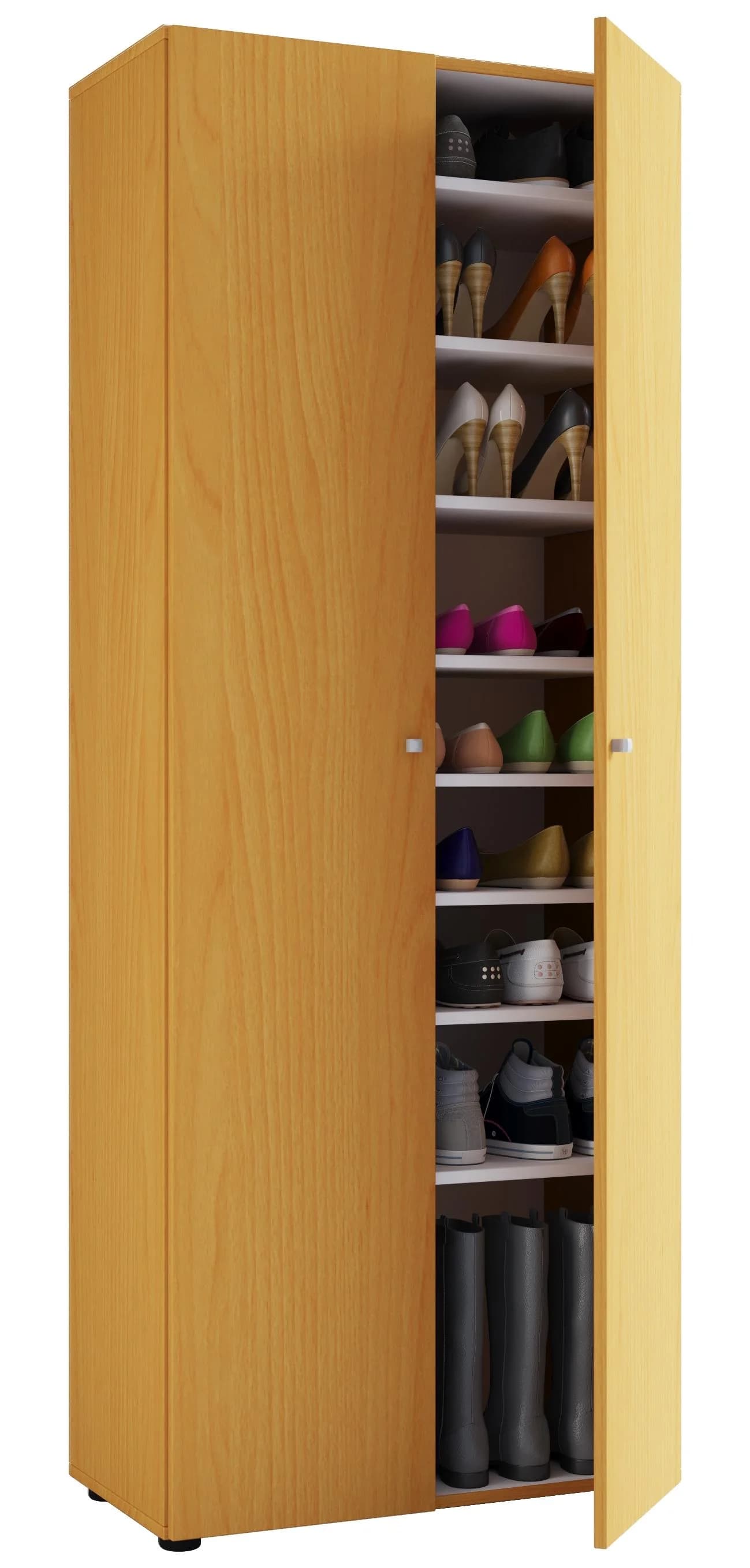 VCM Schuhschrank XXL Holz Buche 9 Fächer - Bild 2