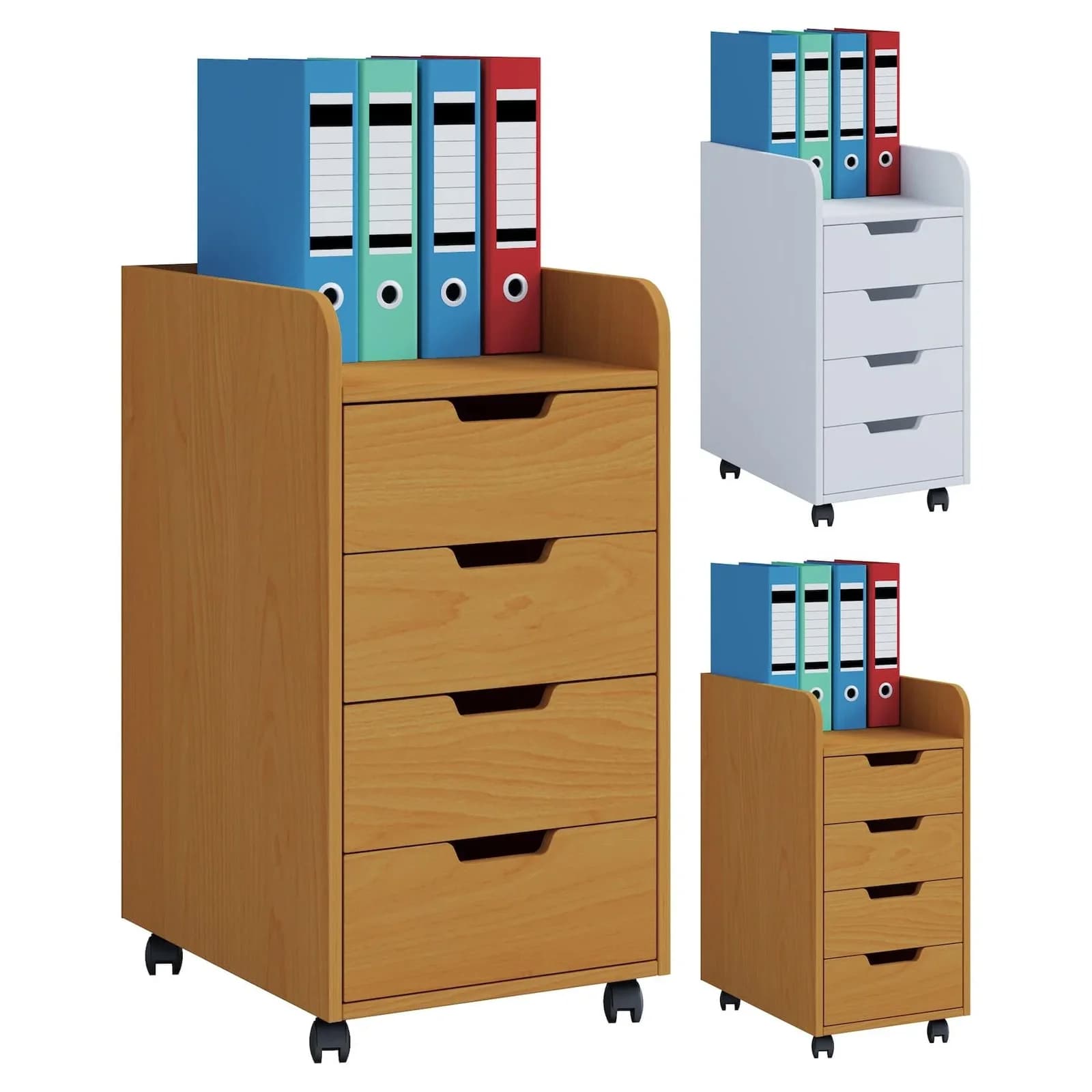 VCM Rollcontainer Beistellcontainer mit 4 Schubladen