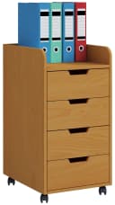 VCM Rollcontainer Konal Maxi mit 4 Schubladen Buche Bild 2