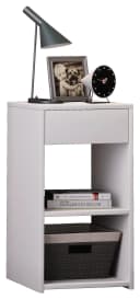 VCM Nachttisch Sledo Maxi Weiß Holzoptik Schublade Bild 2