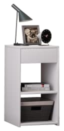VCM Nachttisch Sledo Maxi Weiß Holzoptik Schublade Bild 3
