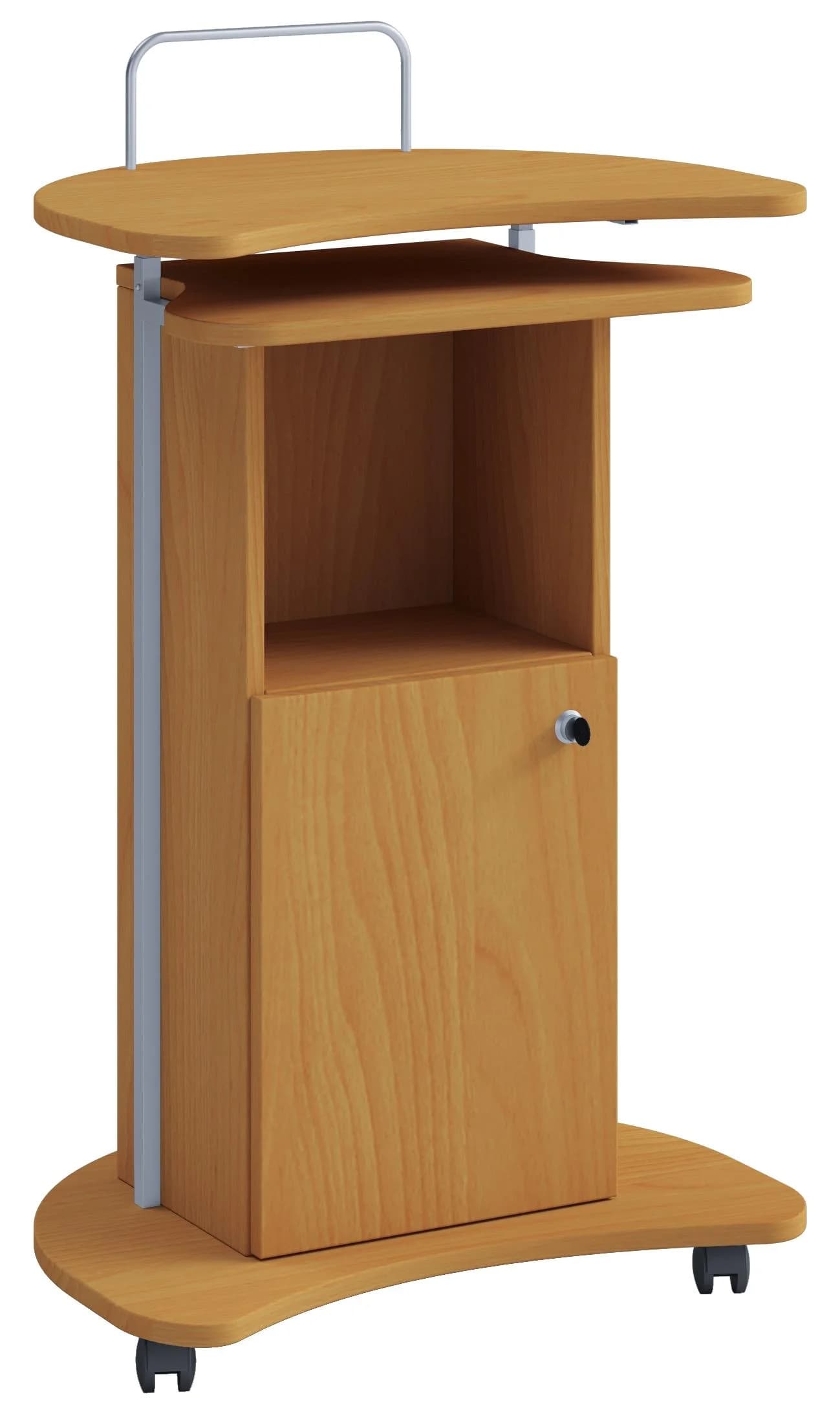 VCM Stehpult Komil Braun Höhenverstellbar mit Rollen - Bild 3