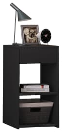 VCM Nachttisch Sledo Maxi Schwarz Holzstruktur Schublade Bild 2