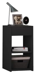VCM Nachttisch Sledo Maxi Schwarz Holzstruktur Schublade Bild 3