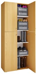 VCM Kleiderschrank Lona Braun Buche Drehtüren 5 Fächer Bild 2