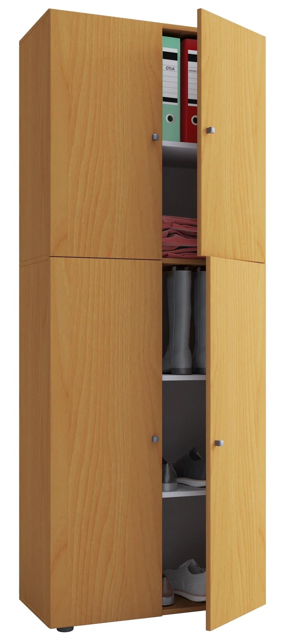 VCM Kleiderschrank Lona Braun Buche Drehtüren 5 Fächer - Bild 3
