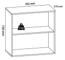 VCM Bücherregal Lona 2f Weiß Holzwerkstoff Büroregal Bild 2