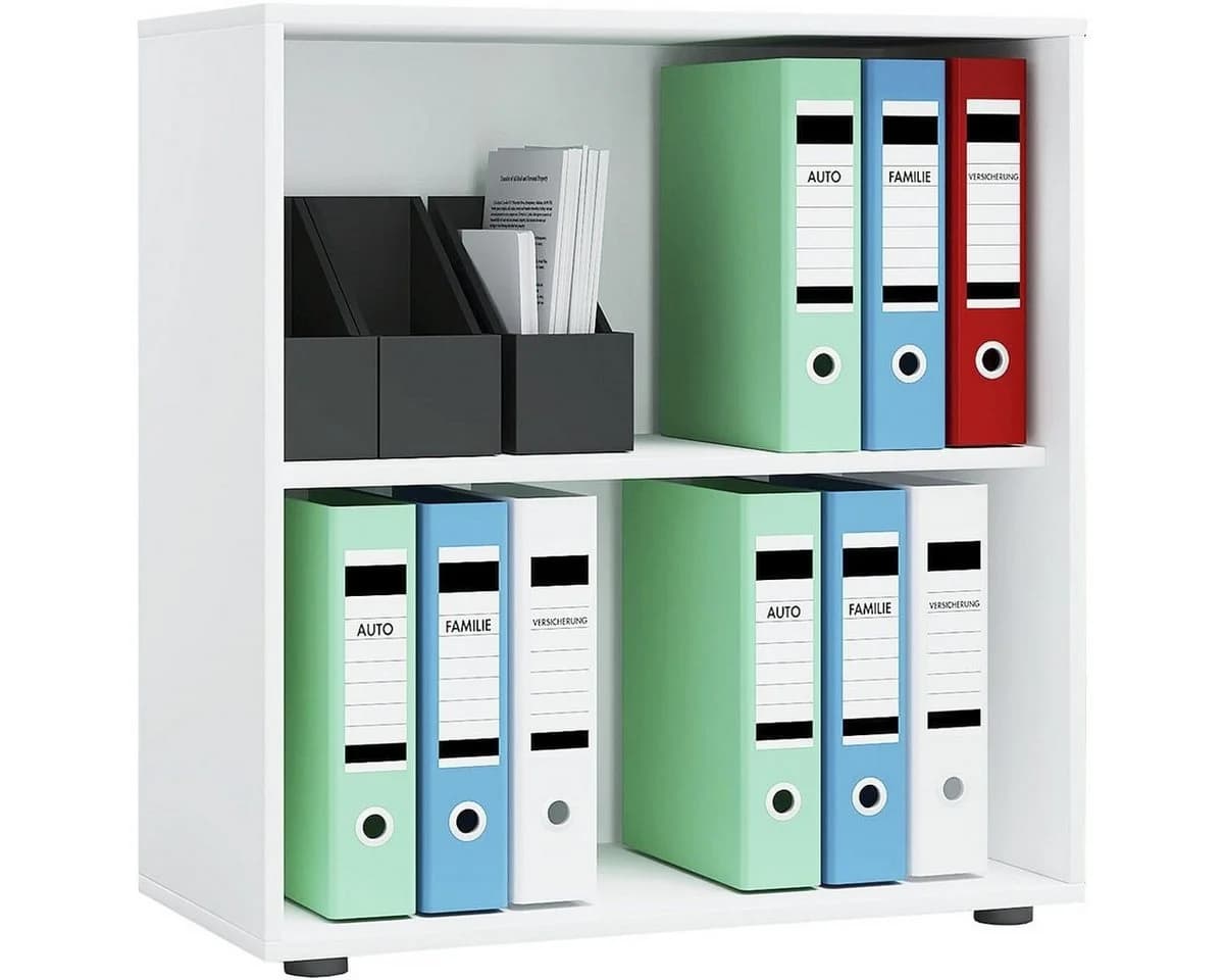VCM Bücherregal Lona 2f Weiß Holzwerkstoff Büroregal - Bild 4