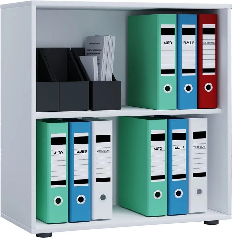 VCM Bücherregal Lona 2f Weiß Holzwerkstoff Büroregal - Bild 5