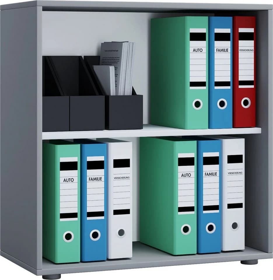 VCM Bücherregal Lona 2f Grau mit variablem Fachboden - Bild 3
