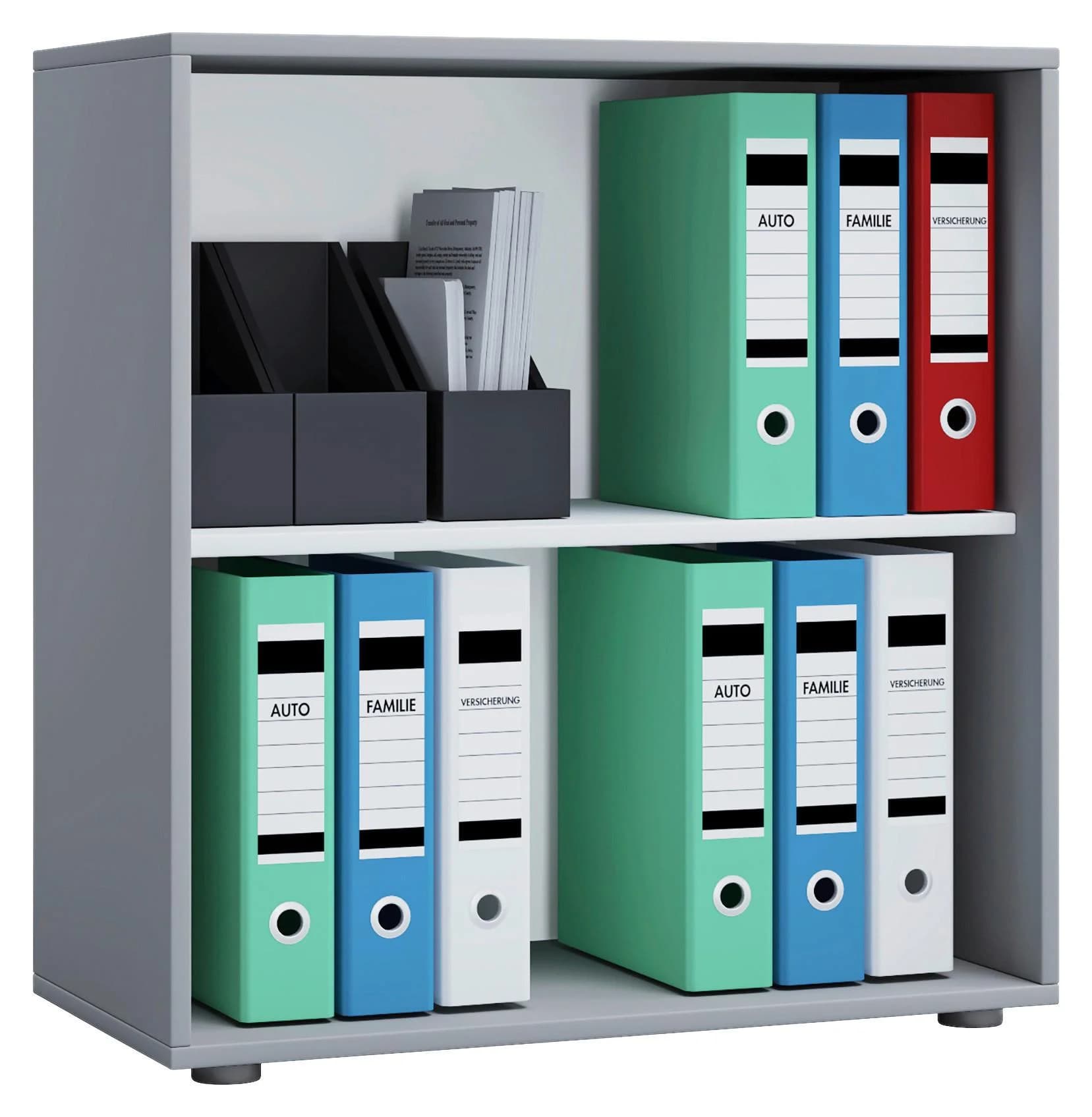 VCM Bücherregal Lona 2f Grau mit variablem Fachboden - Bild 5