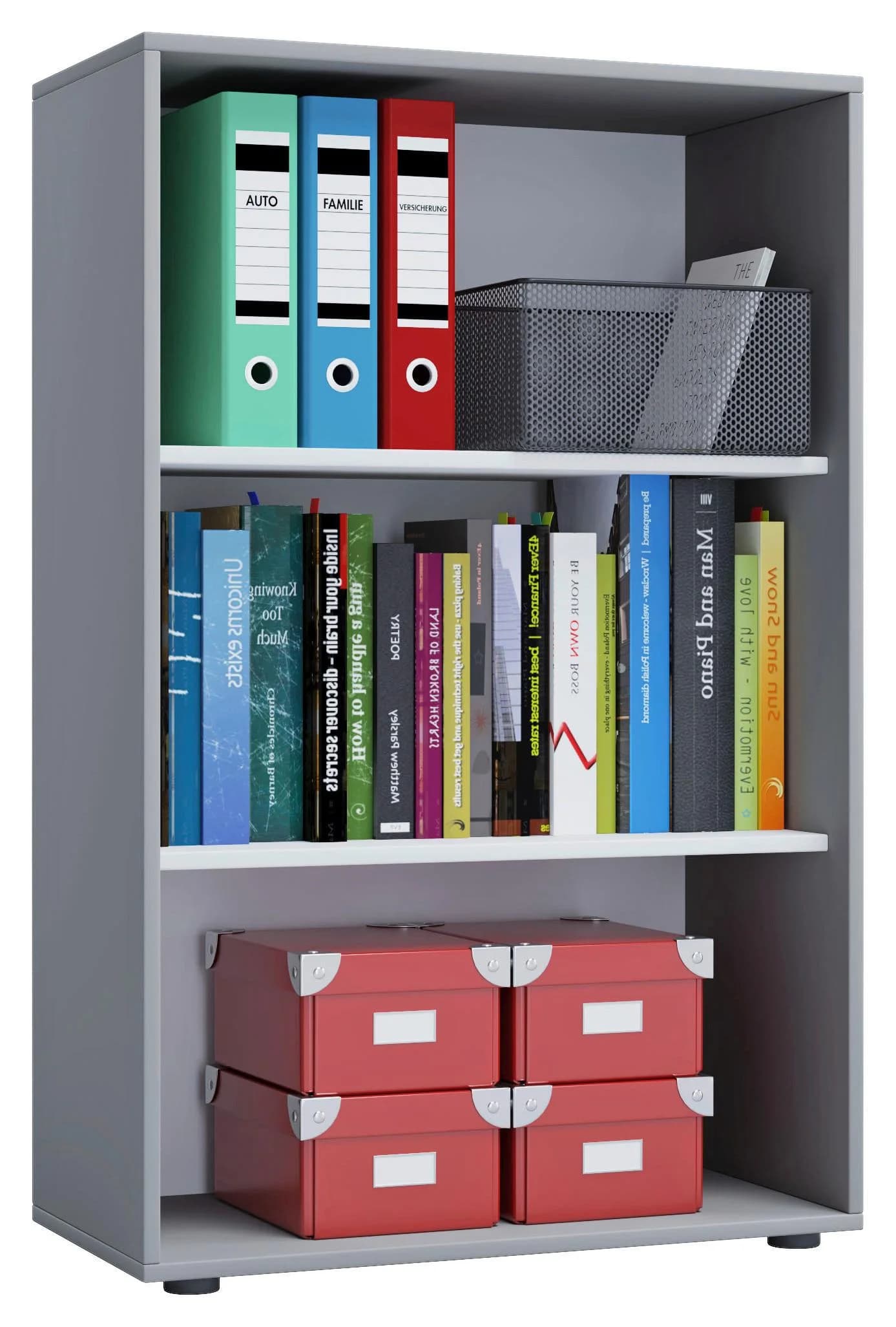 VCM Bücherregal Lona 3f Grau mit 3 Fächern - Bild 2