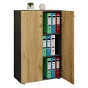 VCM Aktenschrank Lona 3fach Weiß mit Drehtüren Bild 1