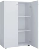 VCM Aktenschrank Lona 3fach Weiß mit Drehtüren Bild 2