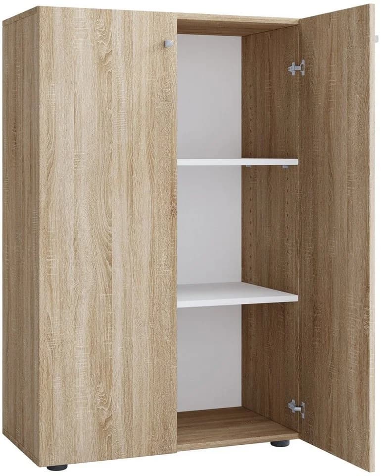 VCM Aktenschrank Lona 3fach mit Drehtüren Braun - Bild 2