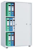 VCM Aktenschrank Lona 3fach Weiß mit Schiebetüren Bild 2