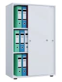 VCM Aktenschrank Lona 3fach Weiß mit Schiebetüren Bild 3