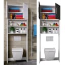 VCM Hochschrank Totas Schwarz/Weiß Holz WC-Überbauschrank Bild 1