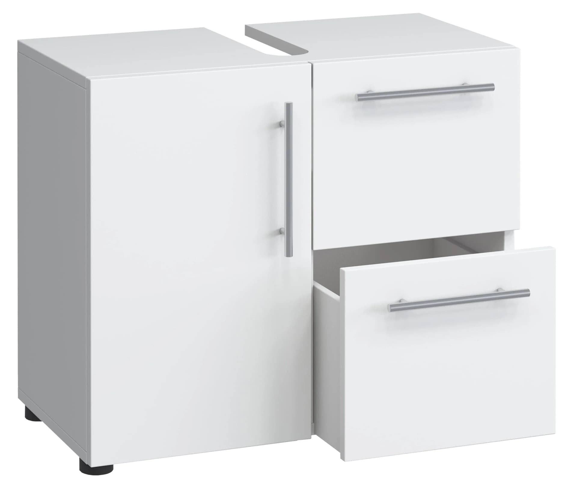 VCM Waschbeckenschrank Flandu Weiß 1 Tür 2 Schubladen - Bild 2