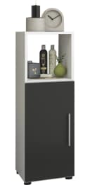 VCM Midischrank Flandu Schwarz/Weiß Holz Badmöbel Bild 2