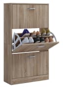 VCM Schuhschrank Sipos L 3 Fächer Braun Holz Bild 2
