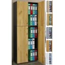 VCM Aktenschrank Lona Weiß 5 Fächer mit Drehtüren Bild 1