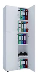 VCM Aktenschrank Lona Weiß 5 Fächer mit Drehtüren Bild 3