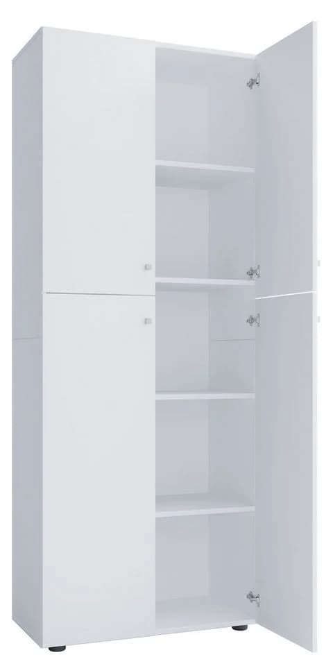 VCM Aktenschrank Lona Weiß 5 Fächer mit Drehtüren - Bild 4