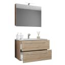 VCM Badmöbel-Set 3-tlg. Waschtisch mit Unterschrank und Spiegelschrank Bild 1