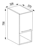 VCM Midischrank Badmöbel Weiß Melamin Alu-Optik Griff Bild 3