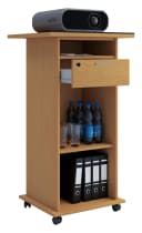 VCM Holz Standschreibtisch Neta mit Rollen und Schublade Bild 2