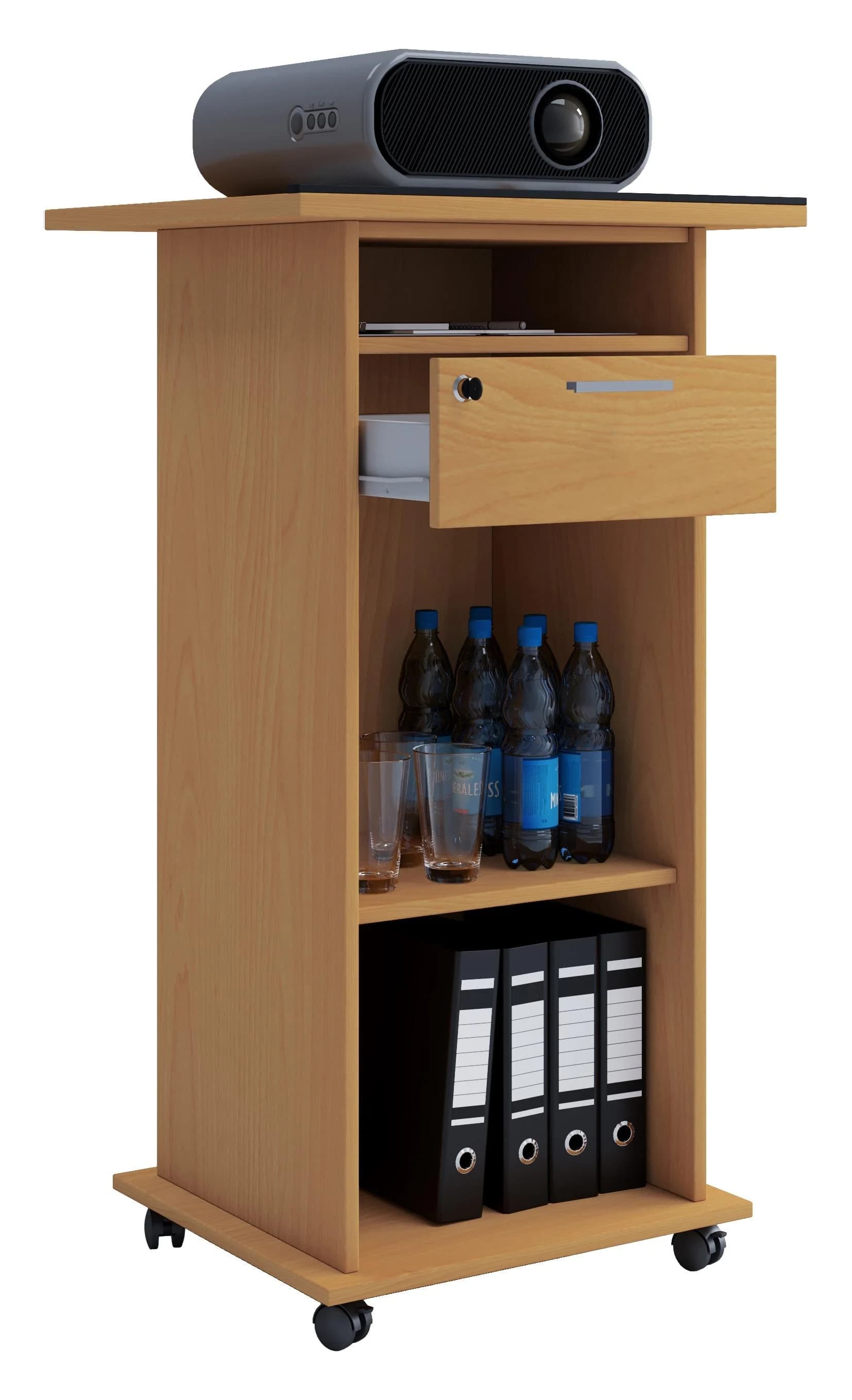 VCM Holz Standschreibtisch Neta mit Rollen und Schublade - Bild 2
