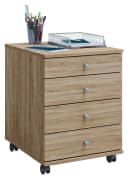VCM Rollcontainer Lona 4 Schubladen Braun Sonoma-Eiche Bild 2