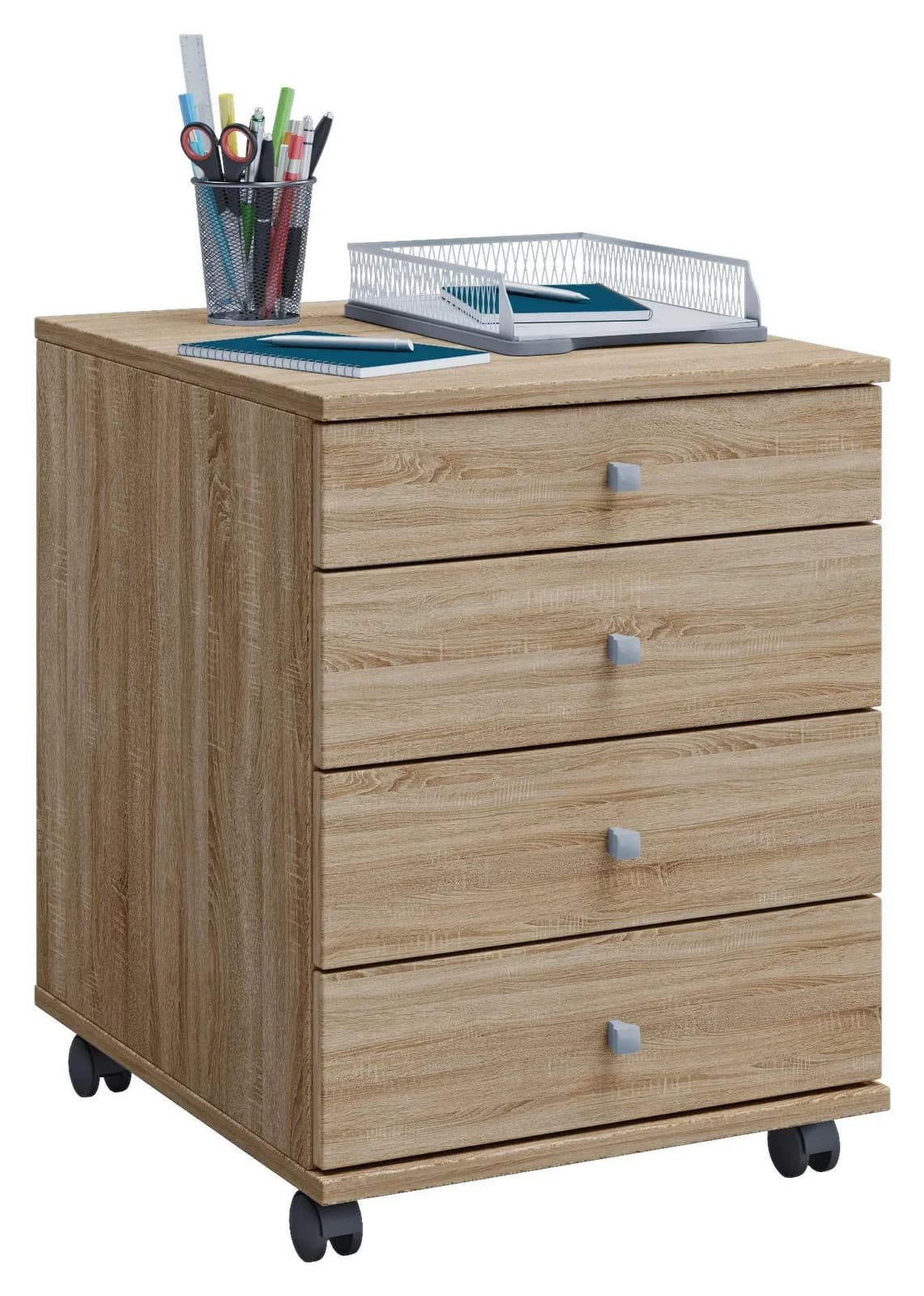 VCM Rollcontainer Lona 4 Schubladen Braun Sonoma-Eiche - Bild 2