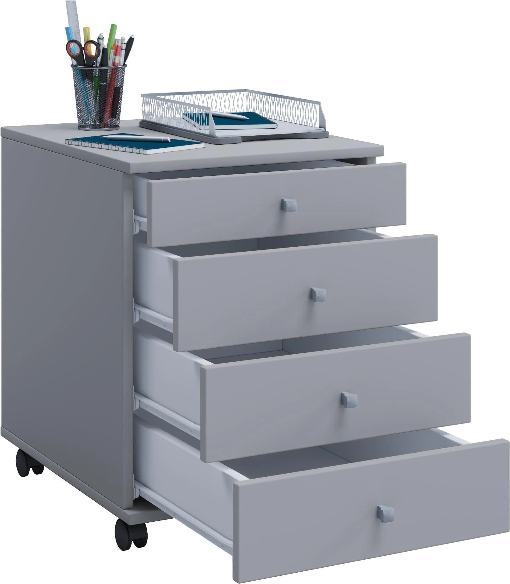 VCM Rollcontainer Lona Grau mit 4 Schubladen - Bild 3