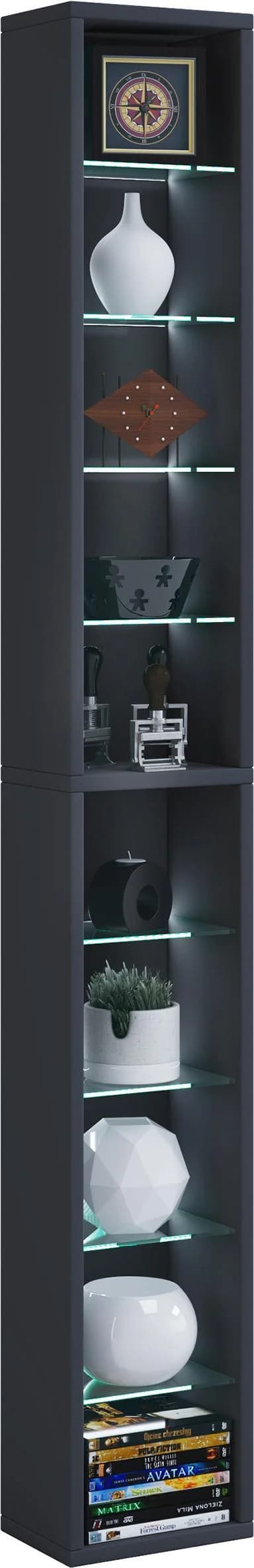 VCM Regal RASATO XL CD/DVD Regal Holzstruktur-Nachbildung